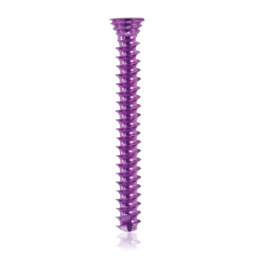 [185579] Titanium locking screw Ø3.5x 28mm, multidirectional, magenta, Torx 10, self-drilling, self-tapping