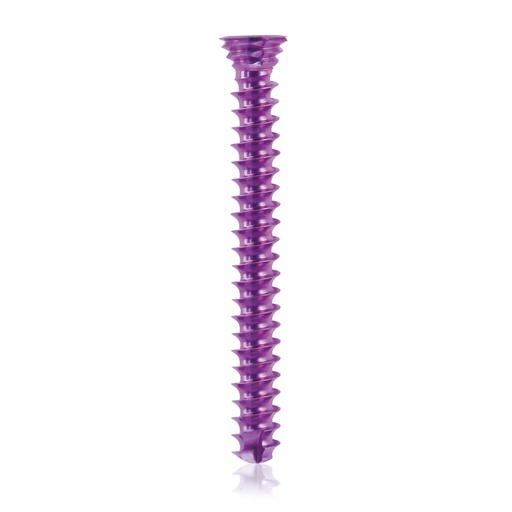 [185580] Titanium locking screw Ø3.5x 30mm, multidirectional, magenta, Torx 10, self-drilling, self-tapping