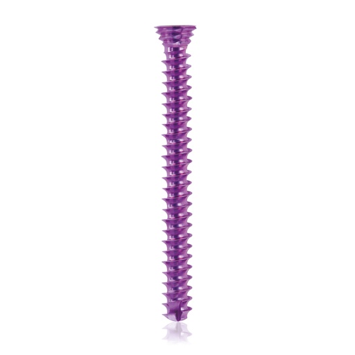 [185582] Titanium locking screw Ø3.5x 34mm, multidirectional, magenta, Torx 10, self-drilling, self-tapping