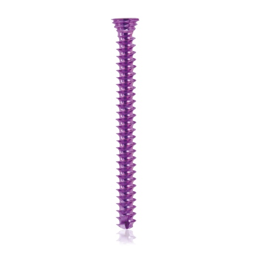 [185583] Titanium locking screw Ø3.5x 36mm, multidirectional, magenta, Torx 10, self-drilling, self-tapping