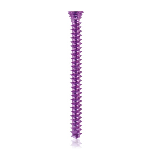 [185584] Titanium locking screw Ø3.5x 38mm, multidirectional, magenta, Torx 10, self-drilling, self-tapping