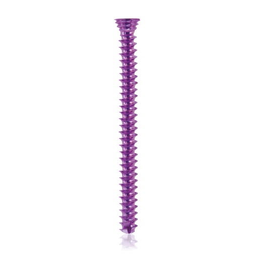 [185585] Titanium locking screw Ø3.5x 40mm, multidirectional, magenta, Torx 10, self-drilling, self-tapping