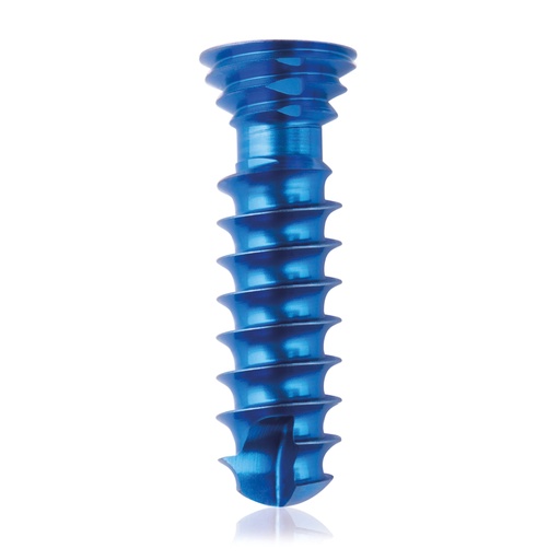 [185592] Titanium locking screw Ø4.0x 14mm, multidirectional, blue, Torx 10, self-drilling, self-tapping