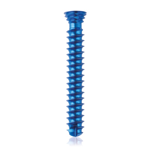 [185460] Titanium locking screw Ø4.0x 26mm, multidirectional, blue, Torx 10, self-drilling, self-tapping