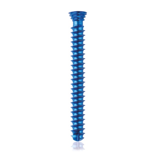 [185464] Titanium locking screw Ø4.0x 34mm, multidirectional, blue, Torx 10, self-drilling, self-tapping