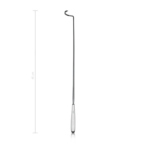 [154045] Ligature carriers Deschamps, right/sharp 45 cm, HUSKAMP Pattern, long 