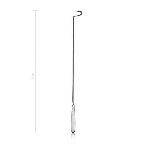 [154145] Ligature carriers Deschamps, left/sharp, 45 cm 