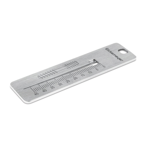 [180500] V - slot template for pins Ø 0.6 - 2.5mm and screws length 3mm - 45mm, stainless steel 