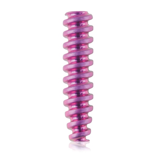 [191572] Titanium Interference screw, Ø 4.0x L18, cannulated, Ø cannulation 1.1, magenta, HEX 2.0