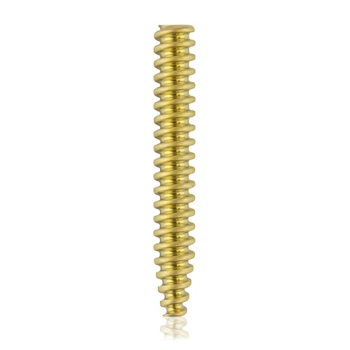 [191573] Titanium Interference screw, Ø 4.5 x L30 , cannulated, Ø cannulation 1.1, gold, HEX 2.5