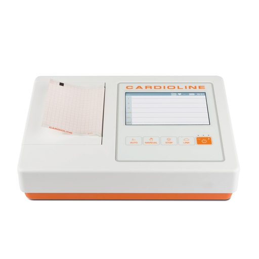 [321153] Cardioline ECG unit ECG100L with 5-pin patient cable and 5" colour touch display